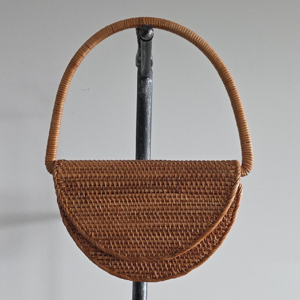 Cult Gaia Ryka Rattan Shoulder Bag